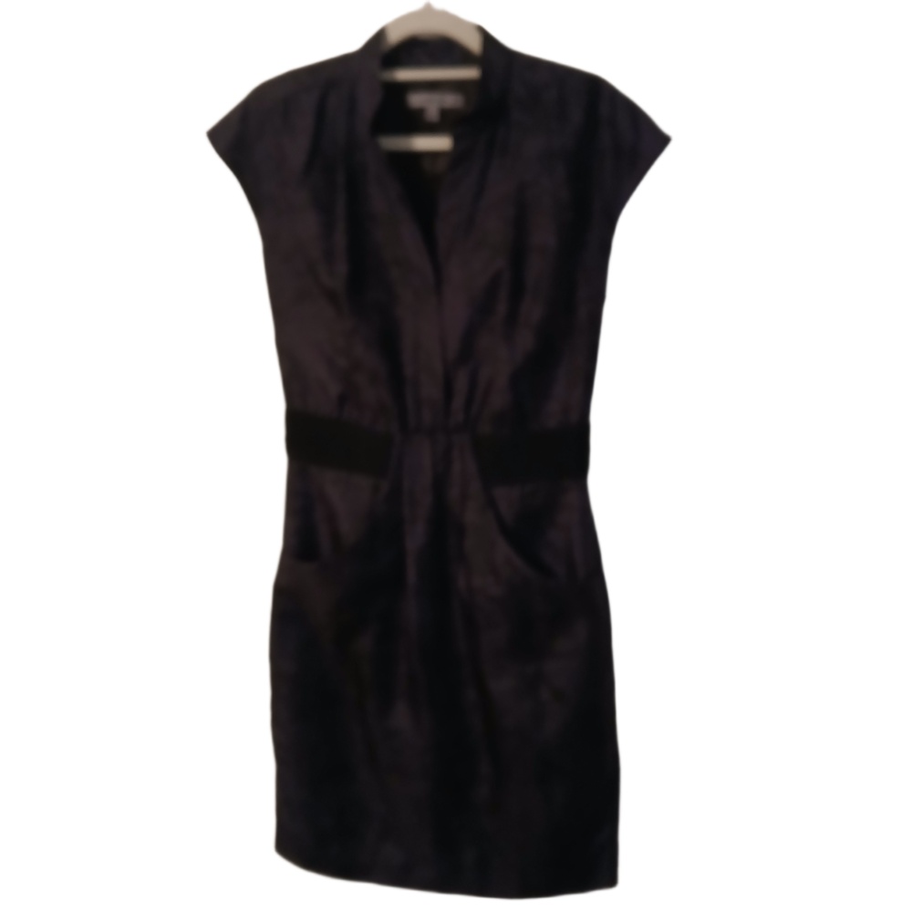Classiques Entier Women Navy Blue Wear to Work Career Sheath Pencil Dress Size 2